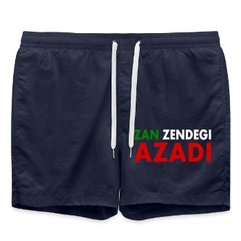 women life freedom Zan zendegi azadi - Badeshorts - French Navy - Vorne - AI Model Male 185 light (185cm)