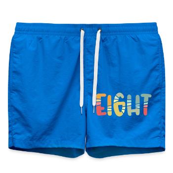 Eight - 8 Years Old Birthday, 8 Year Anniversary - Swim Trunks - cobalt blue - Front