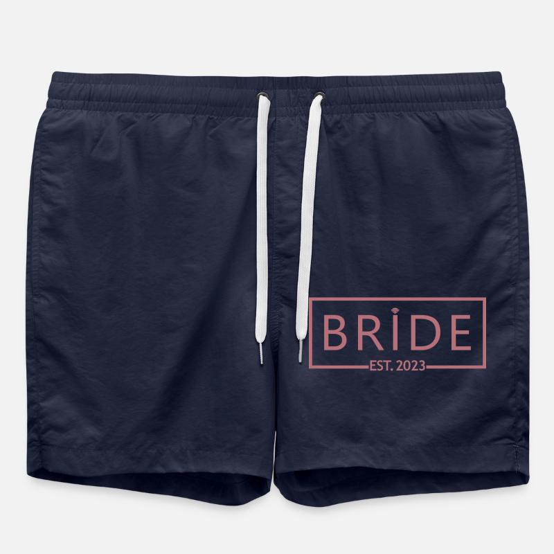 2023 Fiançailles Mariage Douche nuptiale - Short de bain - bleu marine