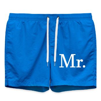 M. Matching Couple Fiançailles Mariage Lune de miel - Short de bain - cobalt blue - Devant