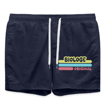 Vorname Biologe - Badeshorts - French Navy - Vorne - AI Model Male 185 light (185cm)
