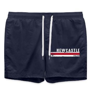 Newcastle - England's Historic Legacy - Swim Trunks - french navy - Front - AI Model Male 185 light (185cm)