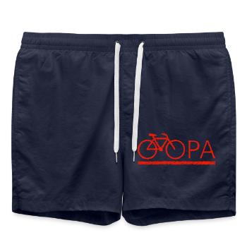 bester Opa Fahrrad Mountainbike Radeln Kritzeln - Badeshorts - French Navy - Vorne - AI Model Male 185 light (185cm)
