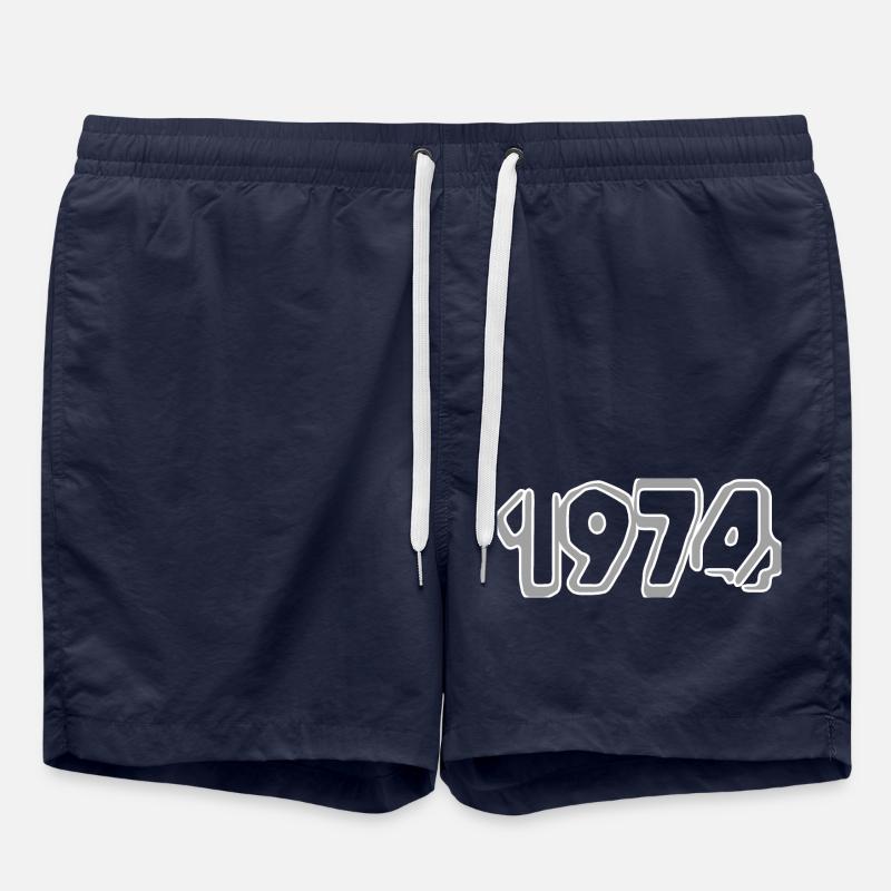 Né en 1974 - Short de bain - bleu marine