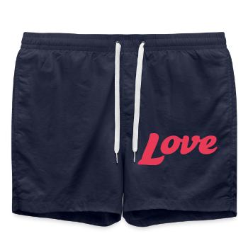 Liebe - Badeshorts - French Navy - Vorne - AI Model Male 185 light (185cm)