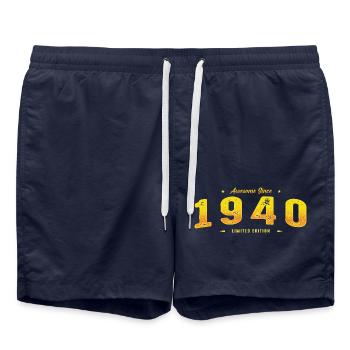 Génial Depuis 1940 Année De Naissance - Millésime 85ème - Short de bain - bleu marine - Devant - AI Model Male 185 light (185cm)