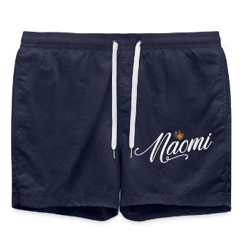 Naomi Custom Name für Frauen Kinder Kleinkinder - Naomi - Badeshorts - French Navy - Vorne - AI Model Male 185 light (185cm)