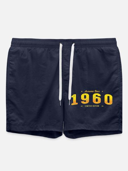 Genial seit 1960 Geburtsjahr - Jahrgang 65er Jahre - Badeshorts - French Navy