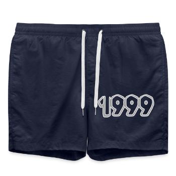 Year 1999 - Swim Trunks - french navy - Front - AI Model Male 185 light (185cm)