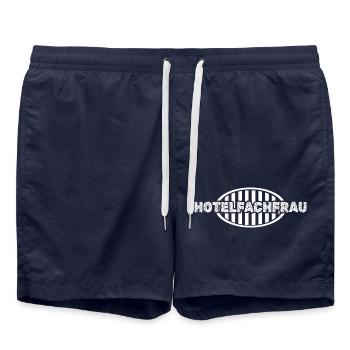 Job Hotelfachfrau - Badeshorts - French Navy - Vorne - AI Model Male 185 light (185cm)