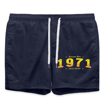 Le meilleur de 1971 - Cadeau en édition limitée pour le 54e anniversaire - Short de bain - bleu marine - Devant - AI Model Male 185 light (185cm)