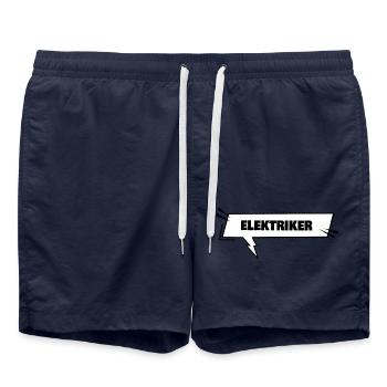 Bildung Elektriker - Badeshorts - French Navy - Vorne - AI Model Male 185 light (185cm)