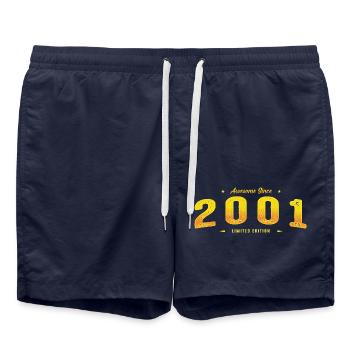 Le meilleur de 2001 - Cadeau en édition limitée pour le 24e anniversaire - Short de bain - bleu marine - Devant - AI Model Male 185 light (185cm)