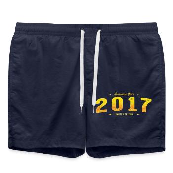 Millésime 2017 Edition Limitée - 8ème Anniversaire - Short de bain - bleu marine - Devant - AI Model Male 185 light (185cm)