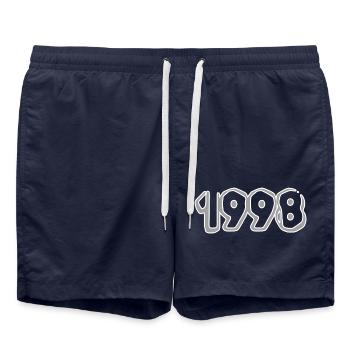 Jahreszahl 1998 - Badeshorts - French Navy - Vorne - AI Model Male 185 light (185cm)