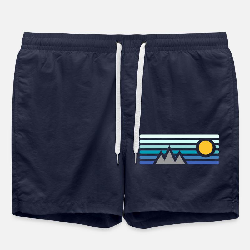 mountains - Swim Trunks - french navy