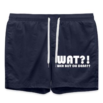 WAT wer bist du denn - Badeshorts - French Navy - Vorne - AI Model Male 185 light (185cm)