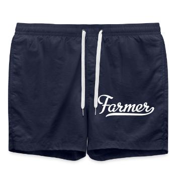 FARMER - Short de bain - bleu marine - Devant - AI Model Male 185 light (185cm)