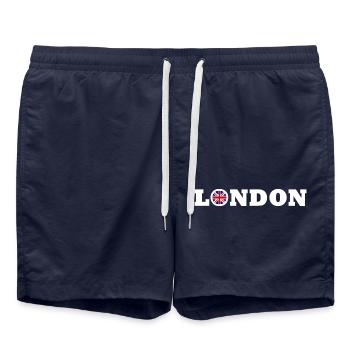 London - Badeshorts - French Navy - Vorne - AI Model Male 185 light (185cm)