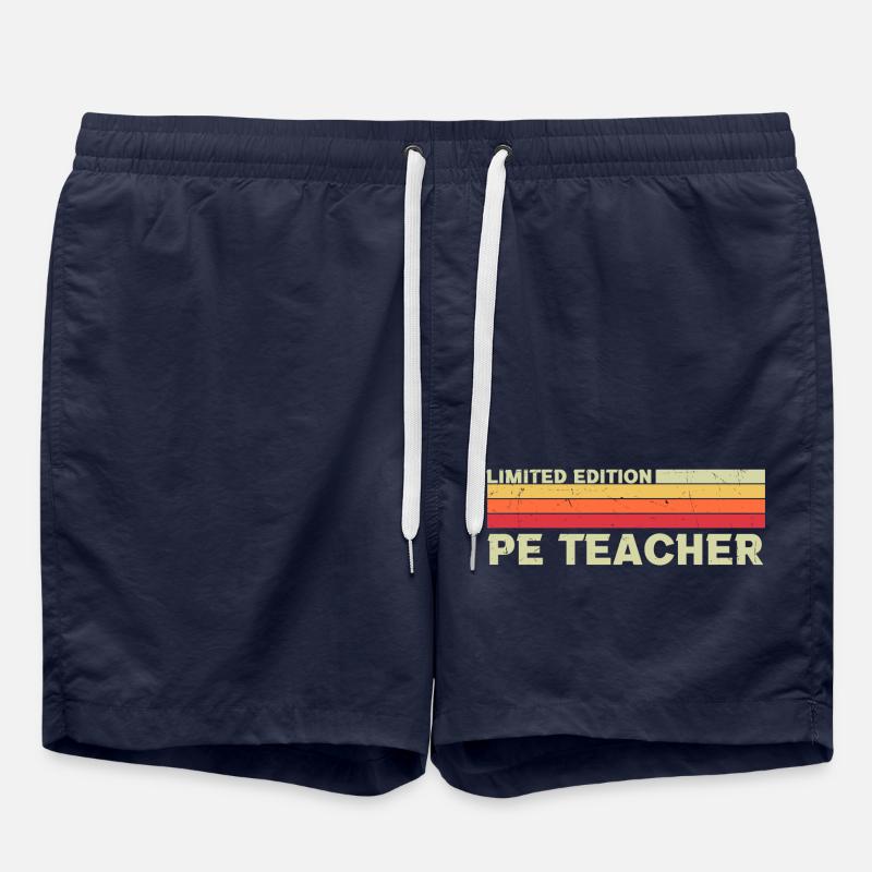 Limited Edition PE Teacher Retro Sunset - Swim Trunks - french navy