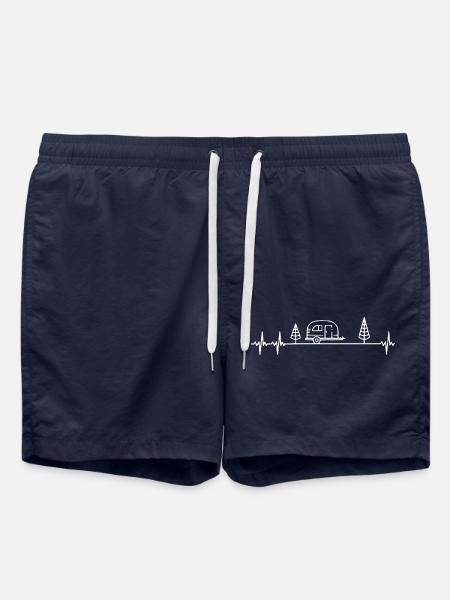 CAMPER - Caravan - Heartbeat - Swim Trunks - french navy