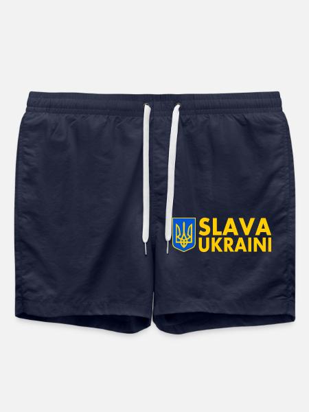 Slava ukraini - Badeshorts - French Navy