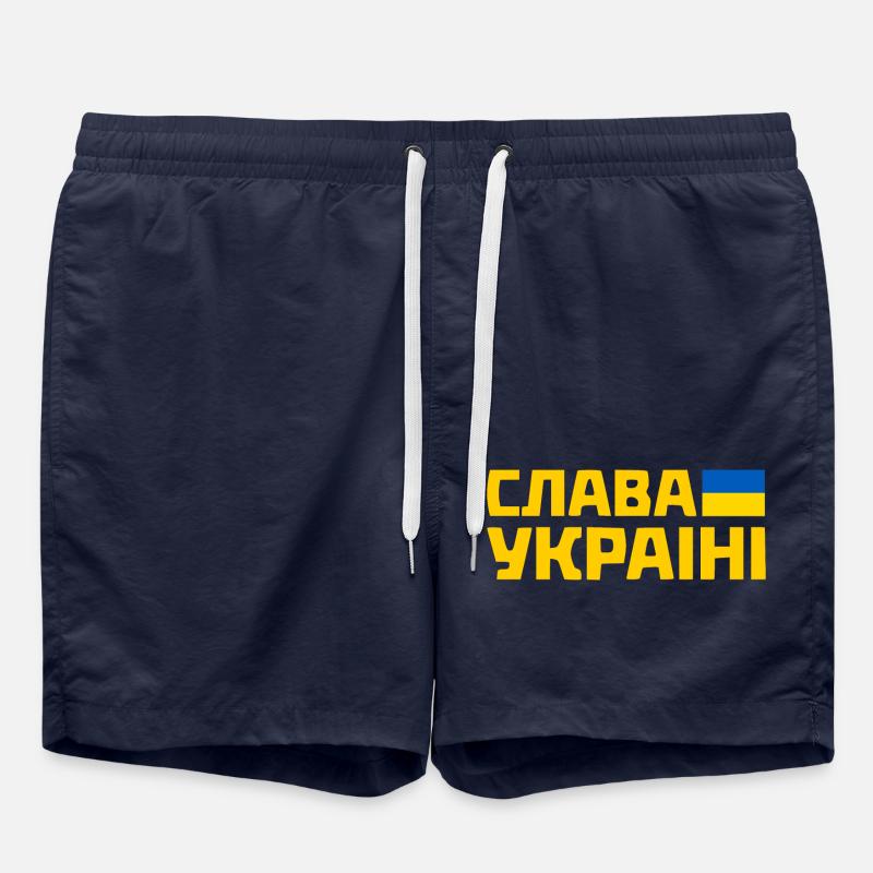 Slava ukraini - Swim Trunks - french navy