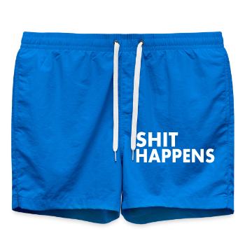 Shit happens - Badeshorts - Cobalt blue - Vorne