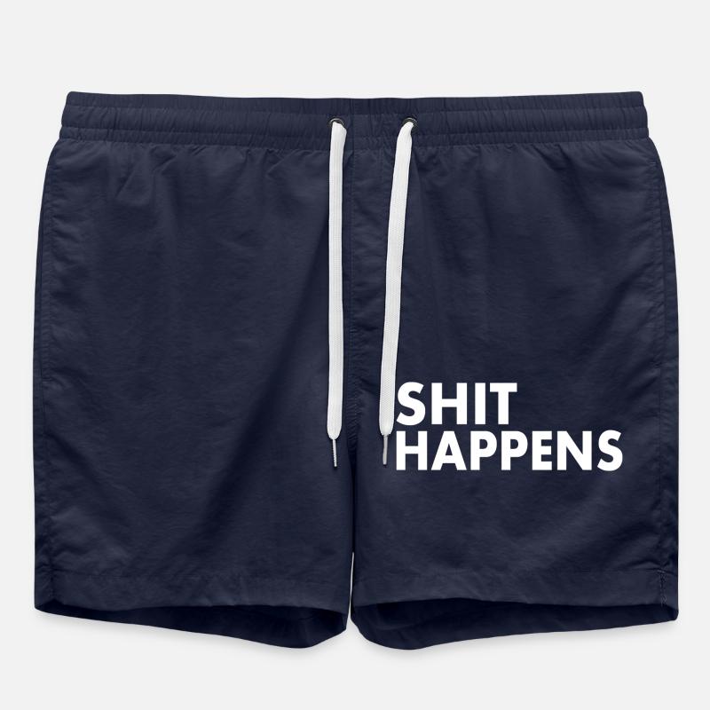 Shit happens - Badeshorts - French Navy