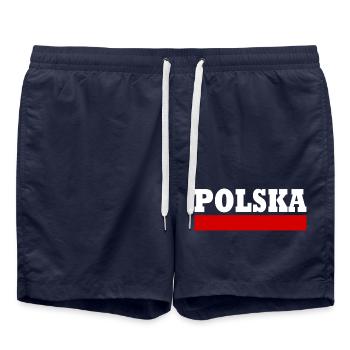 Polska - Short de bain - bleu marine - Devant - AI Model Male 185 light (185cm)