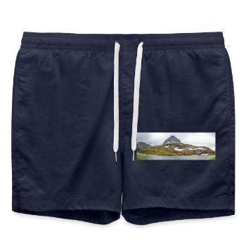 Landscape near Stigfossen water fall at Trollstige - Swim Trunks - french navy - Front - AI Model Male 185 light (185cm)
