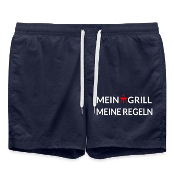 Grillen - Badeshorts - French Navy - Vorne - AI Model Male 185 light (185cm)