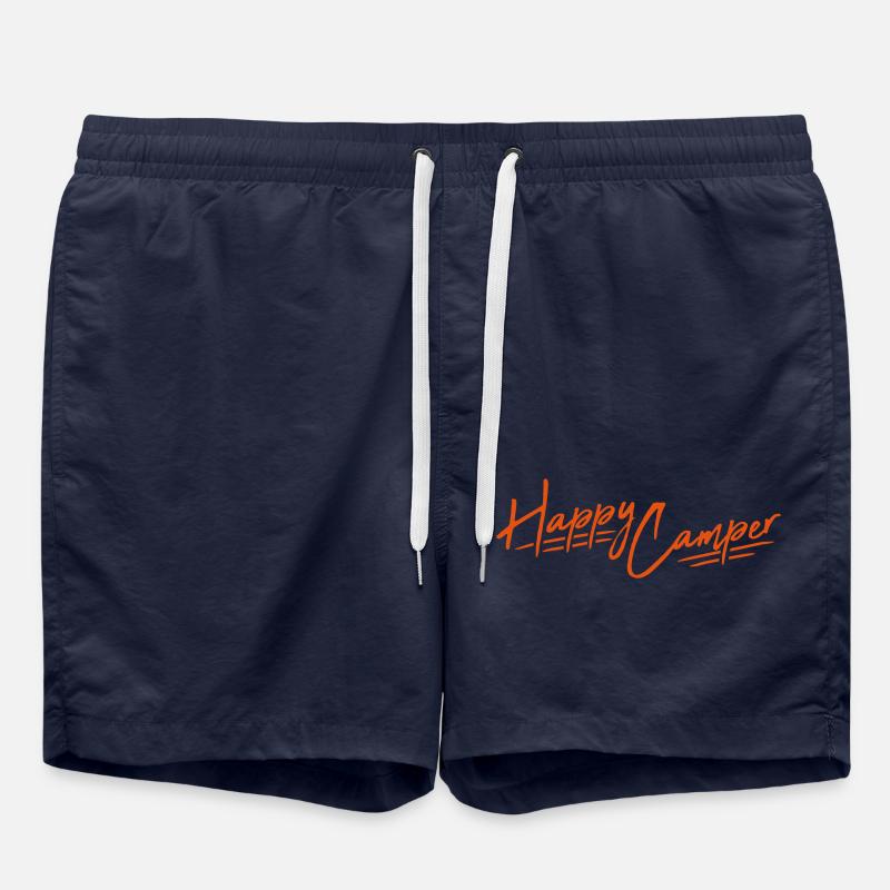 Happy Camper Camping Design - Short de bain - bleu marine