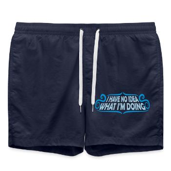 I Have No Idea - Badeshorts - French Navy - Vorne - AI Model Male 185 light (185cm)
