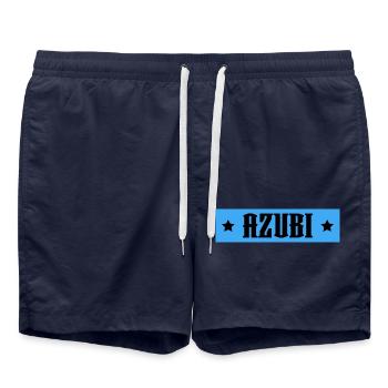 AZUBI blau tshirt - Badeshorts - French Navy - Vorne - AI Model Male 185 light (185cm)