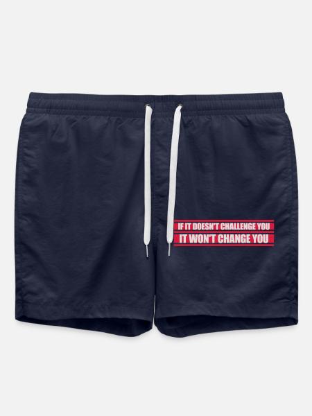 Workout Fitness Motivation Quote - Swim Trunks - french navy