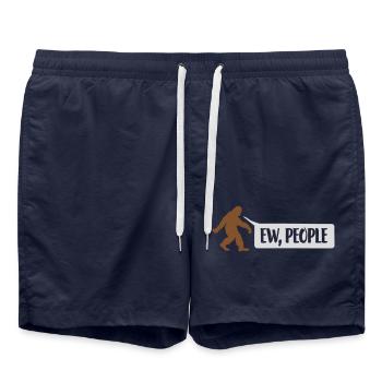 Sasquatch Zitat ew people - Badeshorts - French Navy - Vorne - AI Model Male 185 light (185cm)