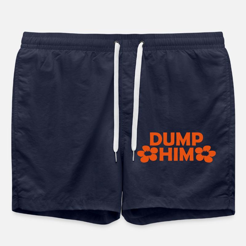 Dump Him Quote Logo - Short de bain - bleu marine