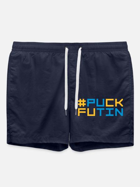 puck futin logo design - Swim Trunks - french navy