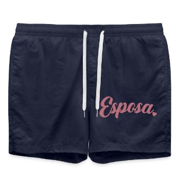 Esposa Cute Wife To Be Bride Couple Wedding Gift - Swim Trunks - french navy - Front - AI Model Male 185 light (185cm)