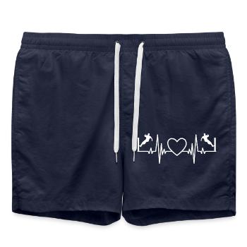 Parkour Läufer Extremsport Parkourläufer Geschenk - Badeshorts - French Navy - Vorne - AI Model Male 185 light (185cm)