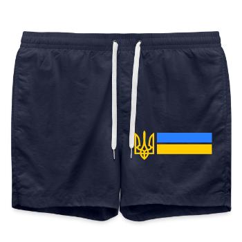 Ukraine - Short de bain - bleu marine - Devant - AI Model Male 185 light (185cm)