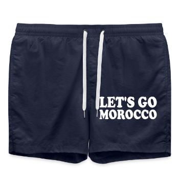 Maroc - Short de bain - bleu marine - Devant - AI Model Male 185 light (185cm)