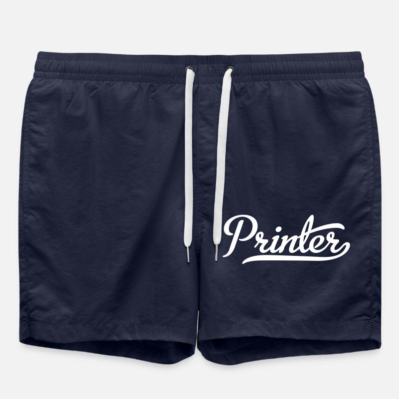 Printer - Swim Trunks - french navy