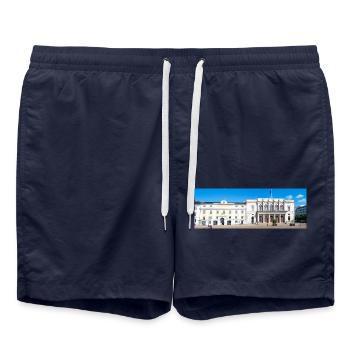 Bourse at Gustaf Adolfs torg Göteborg Suède - Short de bain - bleu marine - Devant - AI Model Male 185 light (185cm)