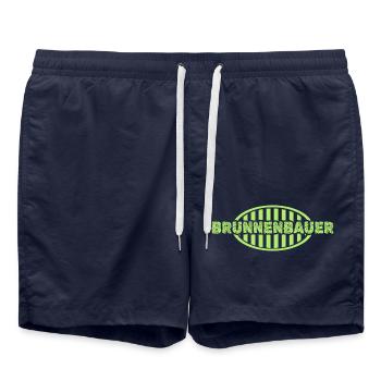 Job Well Builder - Swim Trunks - french navy - Front - AI Model Male 185 light (185cm)