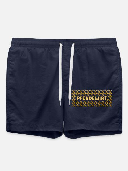 Geschenk für Pferdewirt - Badeshorts - French Navy