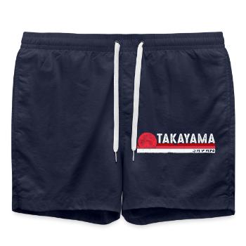 Takayama Japan Vintage Design for Culture and - Swim Trunks - french navy - Front - AI Model Male 185 light (185cm)