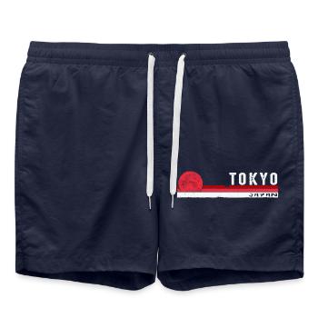 Tokyo Japon Souvenir Japonais Pour L’Asie Lover Hommes - Short de bain - bleu marine - Devant - AI Model Male 185 light (185cm)