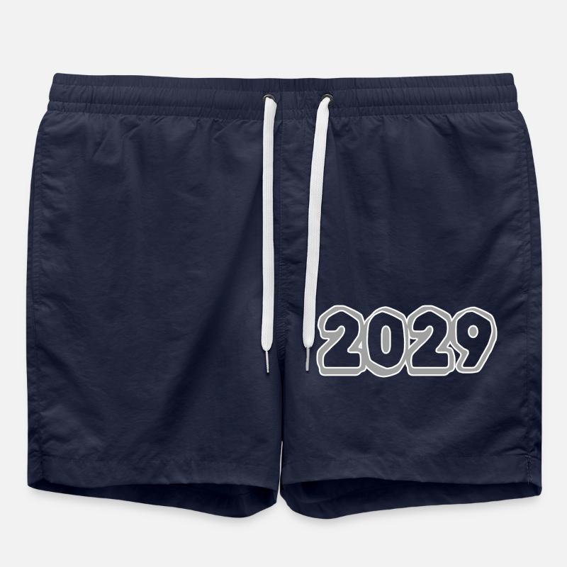 Né en 2029 - Short de bain - bleu marine